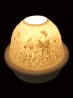 Porcelain Poppy Candle Dome Light w/Candle Plate